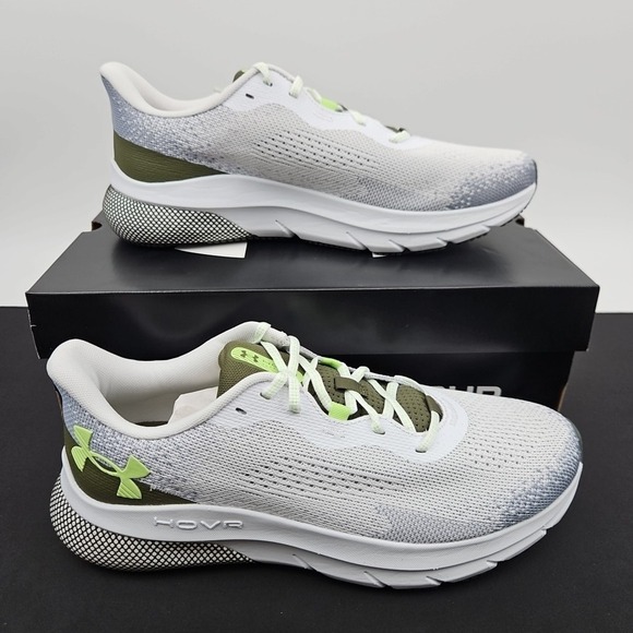 Under‎ Armour HOVR Turbulence 2 Running Shoes Green White Gray Men's Size 10.5 - Picture 1 of 5